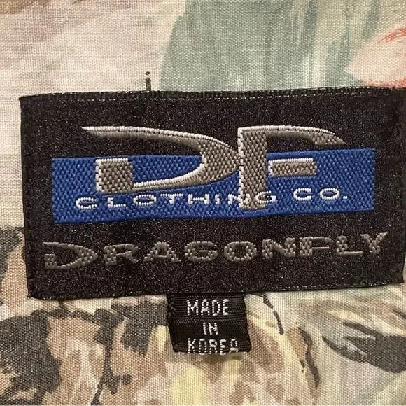 Dragonfly Clothing Co. Men’s Hawaiian Print Short Sleeve Shirt – Size L - Picture 7 of 9